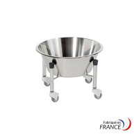 Baquet roulant en inox