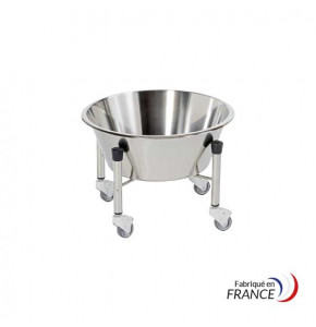 Baquet roulant en inox