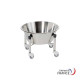 400 mm stainless steel buckets - antistatic wheels Ø 50 mm - 15 liters