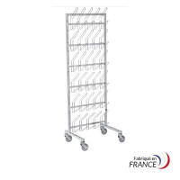 Porte sabots mobile inox - 30 paires 