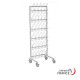 Mobile stainless steel shoe rack - 30 pairs