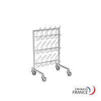 Stainless steel mobile clog rack