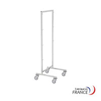 Sterilization trolley with 4 hooks H 157 x 55 x D 53 cm