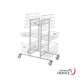 Triple-sided sterilization trolley 6 hooks H 123 x 550 x D 1100 mm