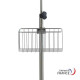 Stainless steel basket on stand - 28 x 13 x 14 cm