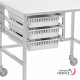 3-unit stainless steel box - ABS slides