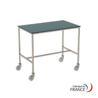 Table inox 1000 x 600 mm - 1 plateau inox avec entretoise - sans frein 