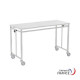 Table pont inox - manuelle - 1200 x 600 mm - sans frein - bords tombés 