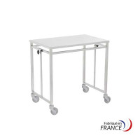 Table pont inox - manuelle - 900 x 600 mm - sans frein - bords tombés