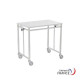 Table pont inox - manuelle - 900 x 600 mm - sans frein - bords tombés